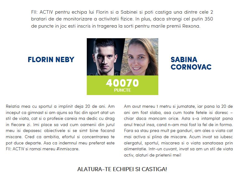 Alege echipa Florin Neby si Sabina Cornovac si castiga!