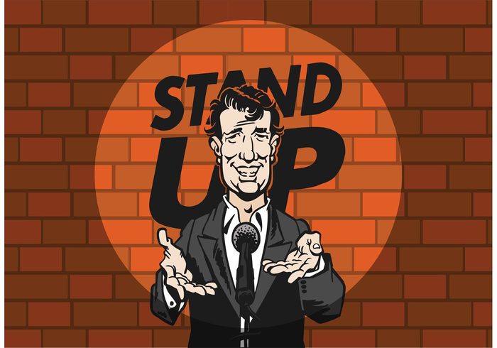 free-vector-stand-up-comedian