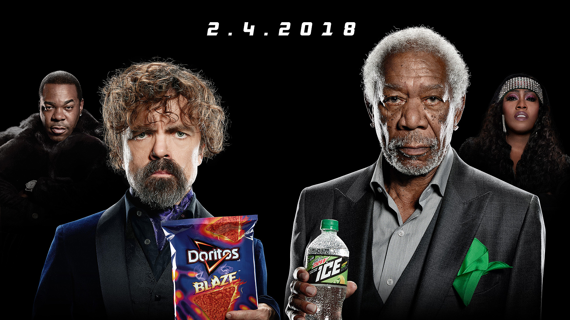 Missy Elliott, Morgan Freeman și Peter Dinklage pentru Doritos & Mountain Dew